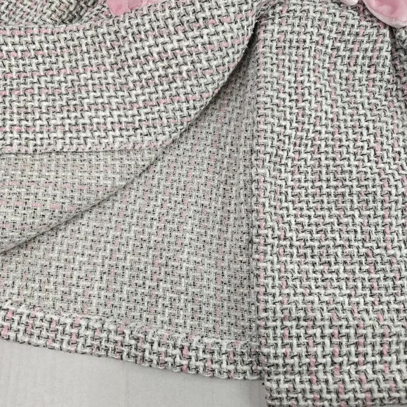 Blueberi Boulevard Pink, White, Silver Tweed Coat / Jacket Size 24M boutique - Picture 5 of 6